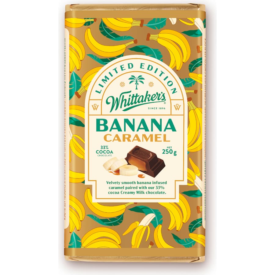 Whittaker's Chocolate Block Banana Caramel 250g