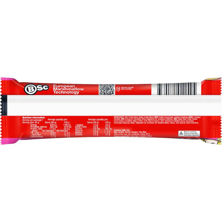 Bsc Mellow Bar High Protein Strawberry 50g