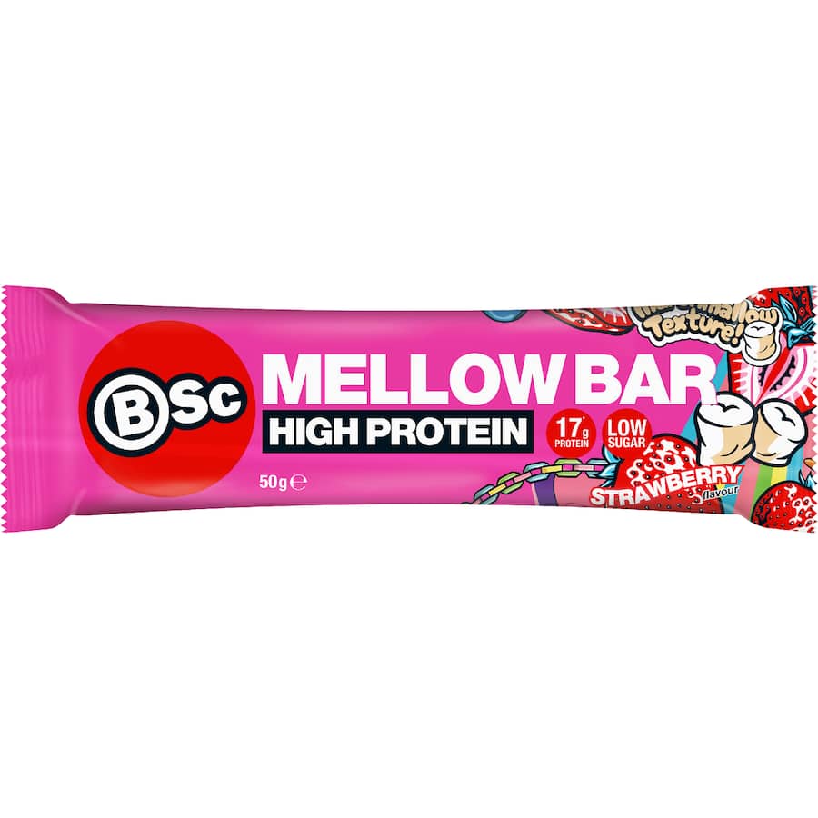 Bsc Mellow Bar High Protein Strawberry 50g