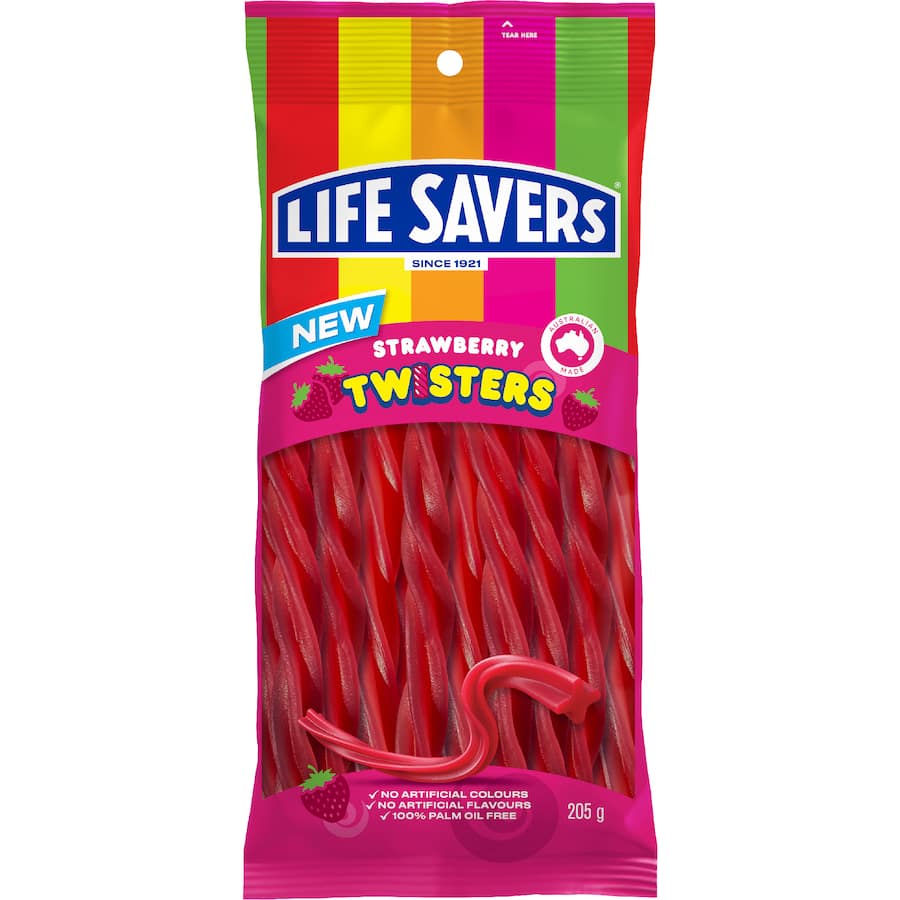 Life Savers Sweets Strawberry Twisters 205g