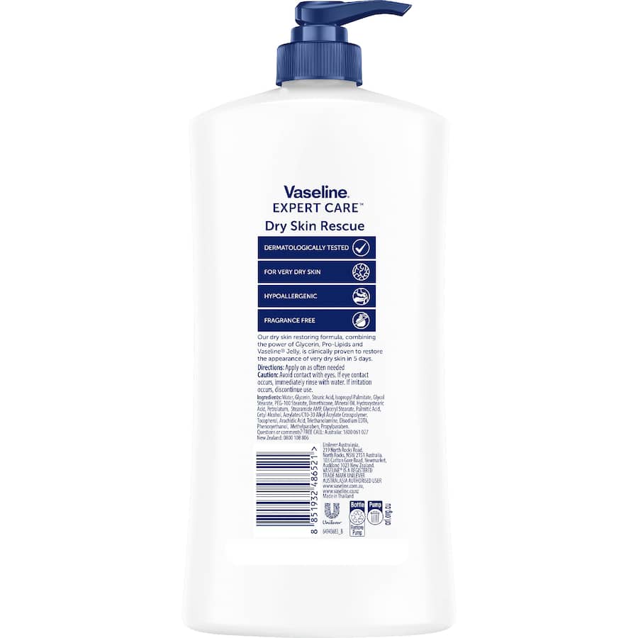 Vaseline Expert Care Body Lotion Dry Skin Rescue 750mL