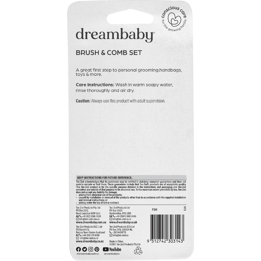 Dreambaby Brush & Comb Set