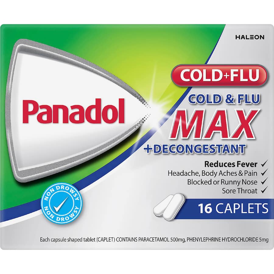 Panadol Cold And Flu Relief Max Decon Caplet 16 pack