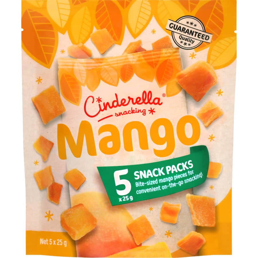 Cinderella Mango Snack Pack 5 pack 125g