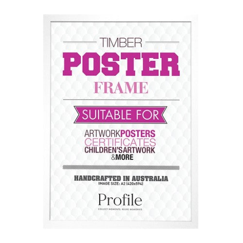 Profile - Elegant White Poster Picture Frame - A3 (30x42cm)