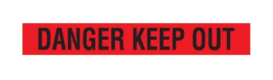 Barricade Tape Danger Keep Out Black/Red 100mmx300m
