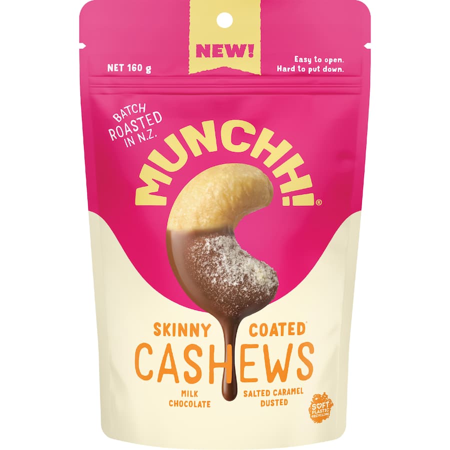 Munchh Skinny Coated Cashews Chocolate And Salted Caramel - 160g
