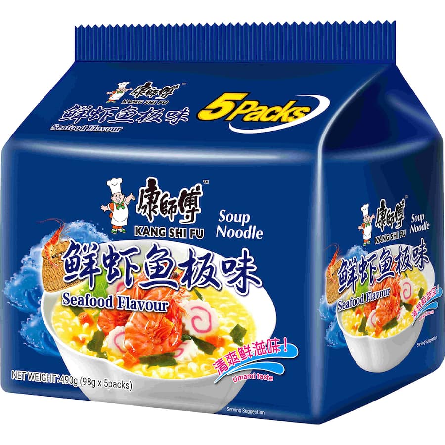 Kang Shi Fu Noodles Seafood - 5 pack 490g
