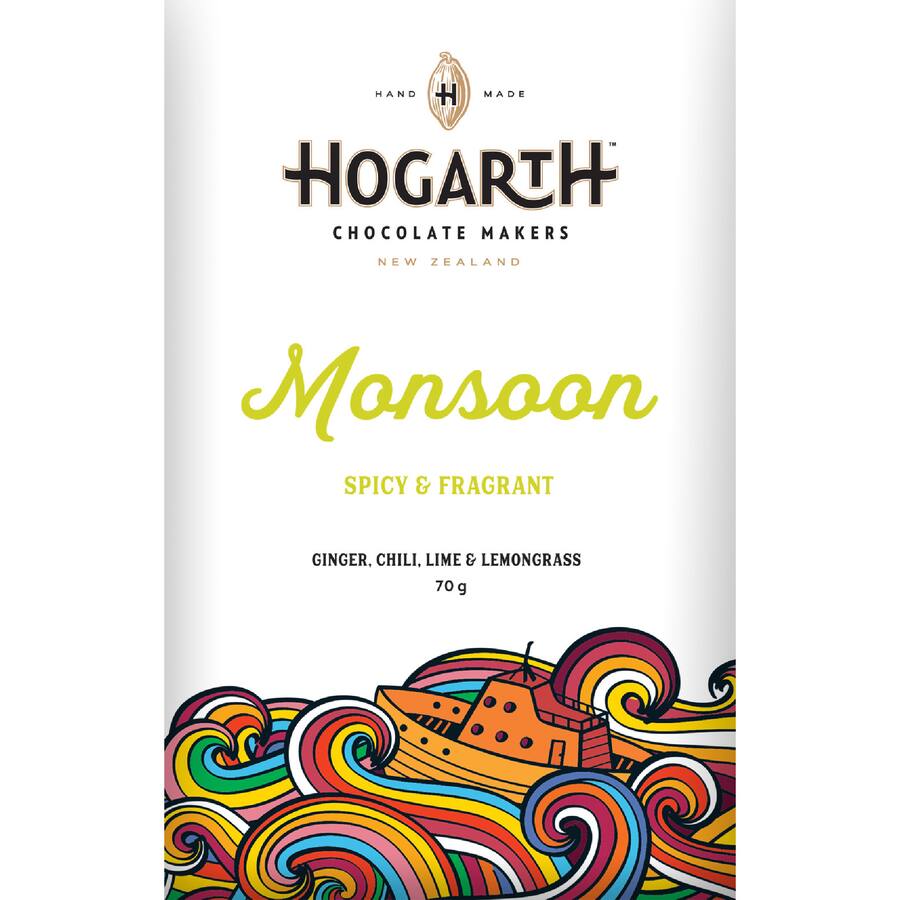 Hogarth Chocolate Block Monsoon Spicy & Fragrant - 70g