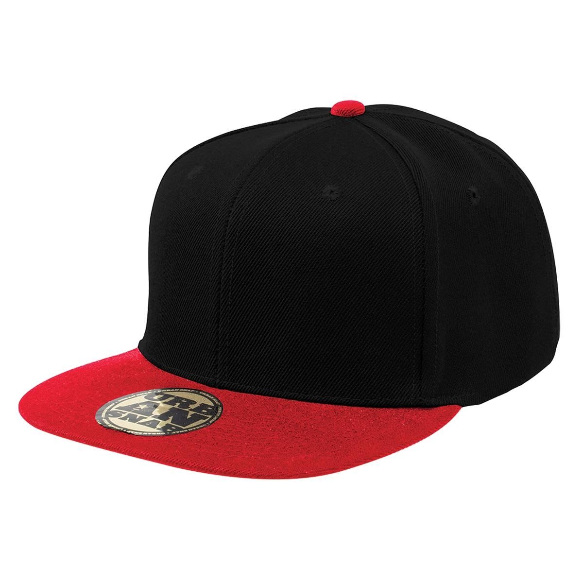 Legend Life, Urban Snapback Flat Peak Cap, 4373 - Black/Red (BR) (Size: OSF)