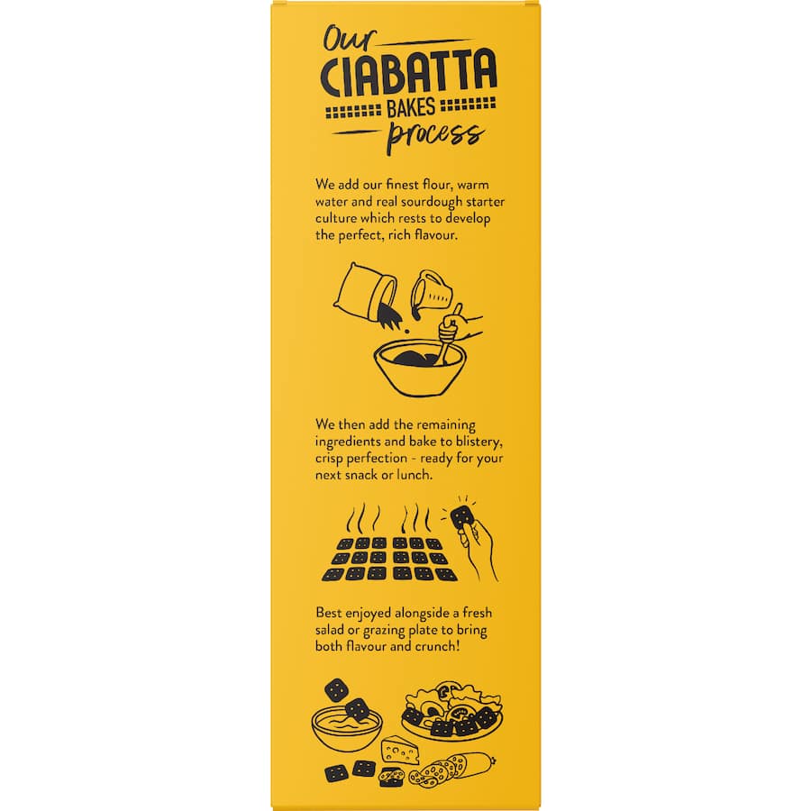 Huntley & Palmers Ciabatta Crackers Parmesan & Cheese Baked 125g