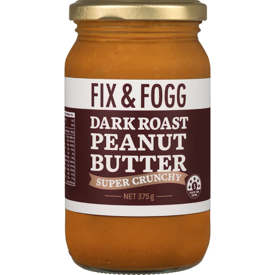 Fix & Fogg Peanut Butter Dark Roast Crunchy - 375g
