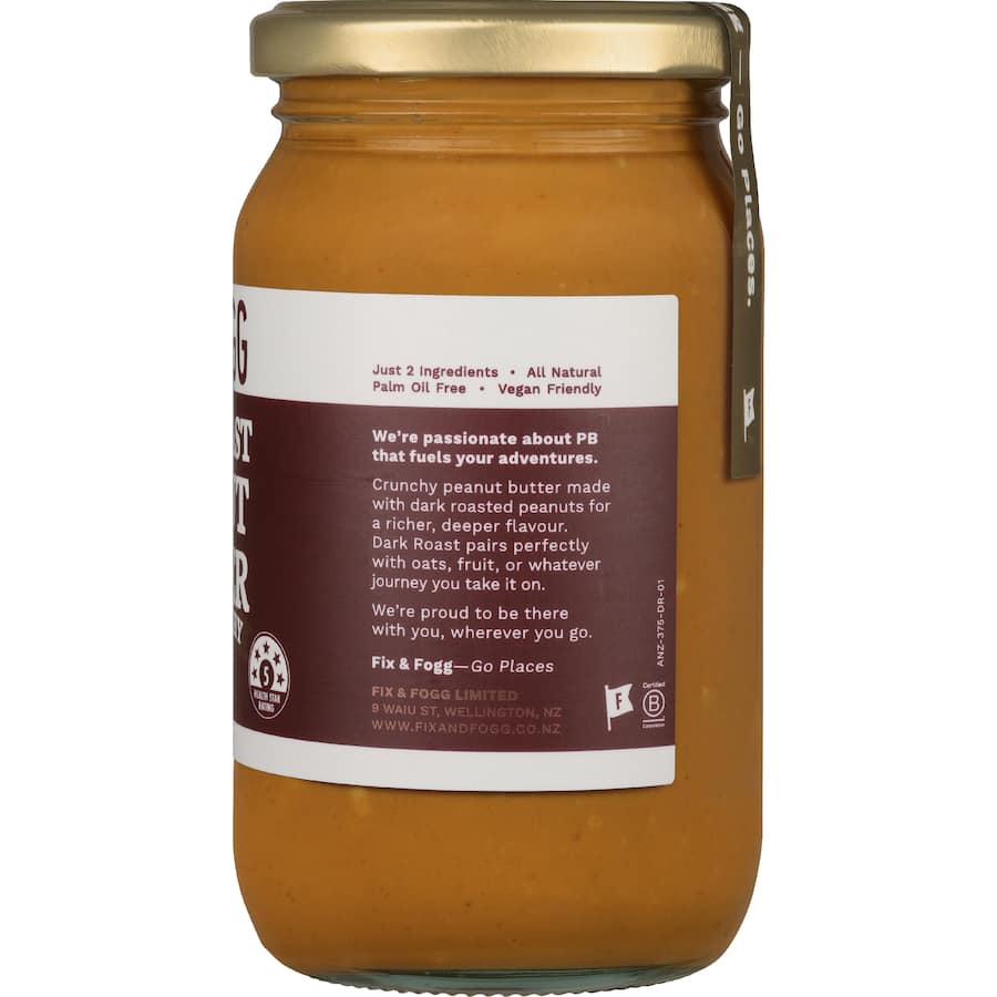 Fix & Fogg Peanut Butter Dark Roast Crunchy - 375g