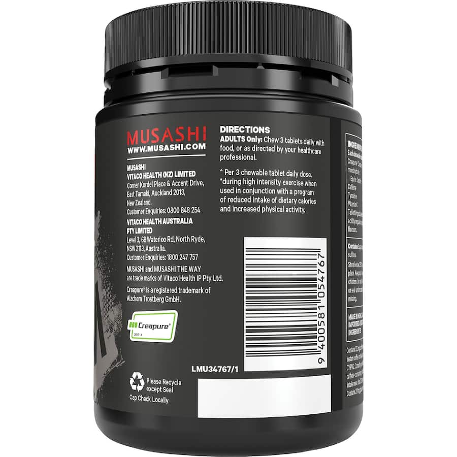 Musashi Chewables Pre Workout 60s