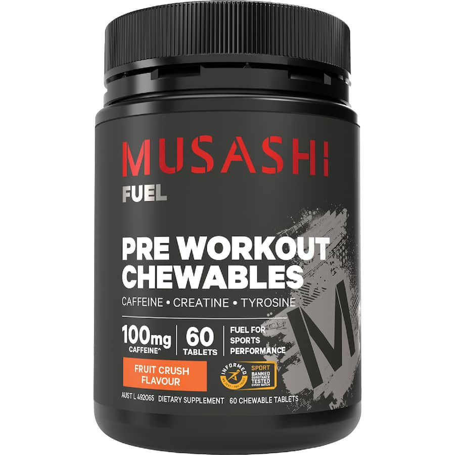 Musashi Chewables Pre Workout 60s