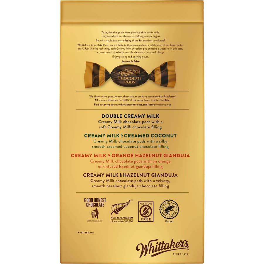 Whittakers Chocolate Snack Pods Assortment 125g