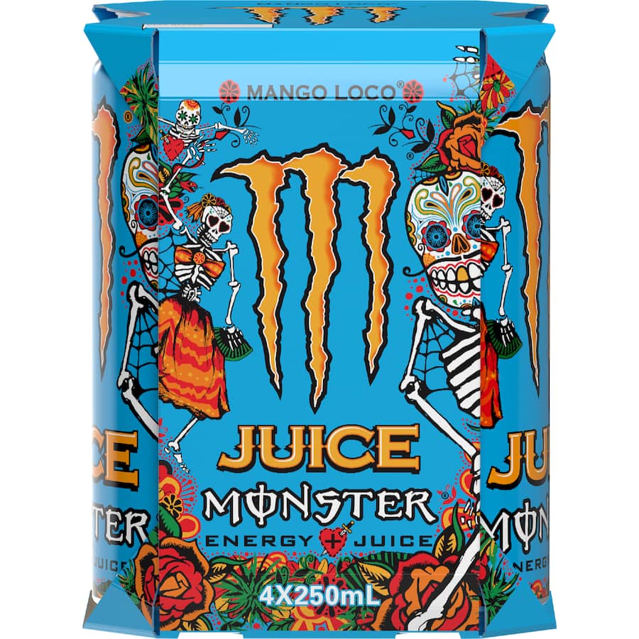 Monster Energy Drink Mango Loco - 4 x 250mL