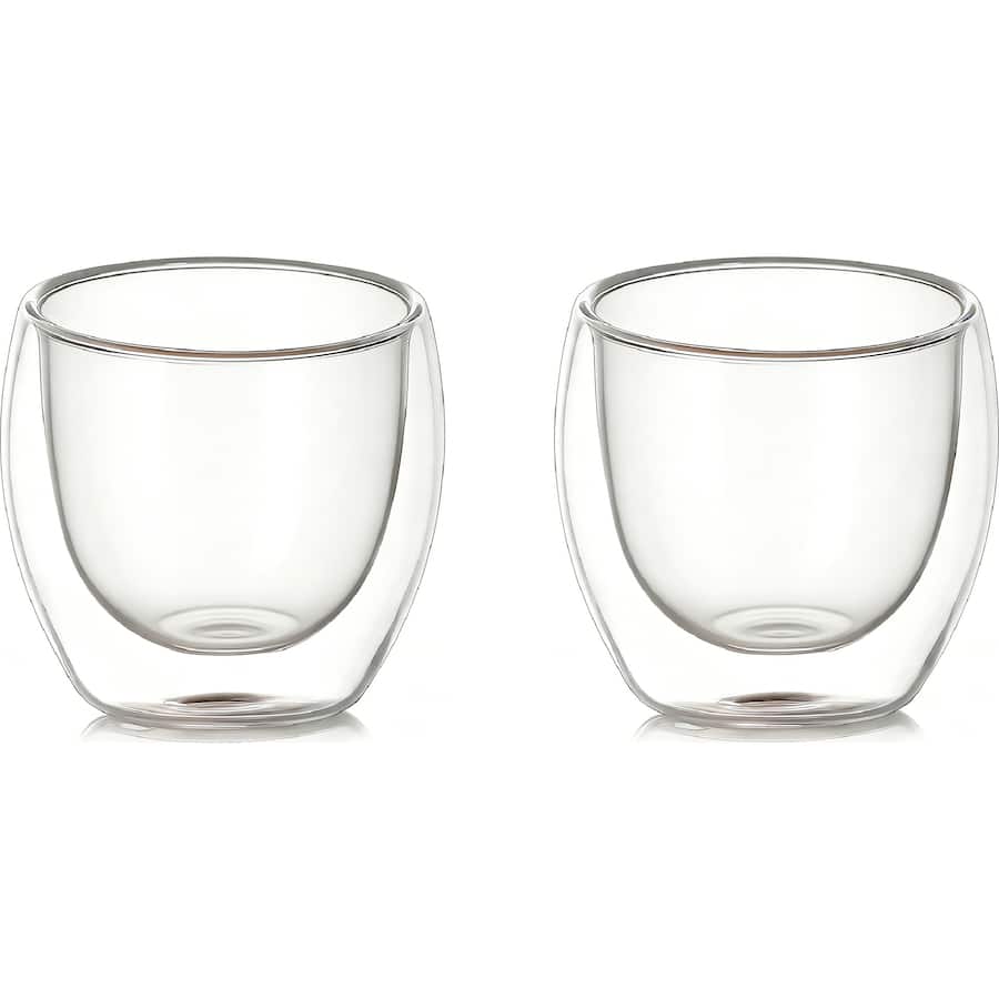 Food Guru Mugs Double Wall Latte 2 pack