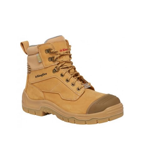 KingGee, Phoenix Zip Sided Safety Boot, K27980 - Wheat - 12