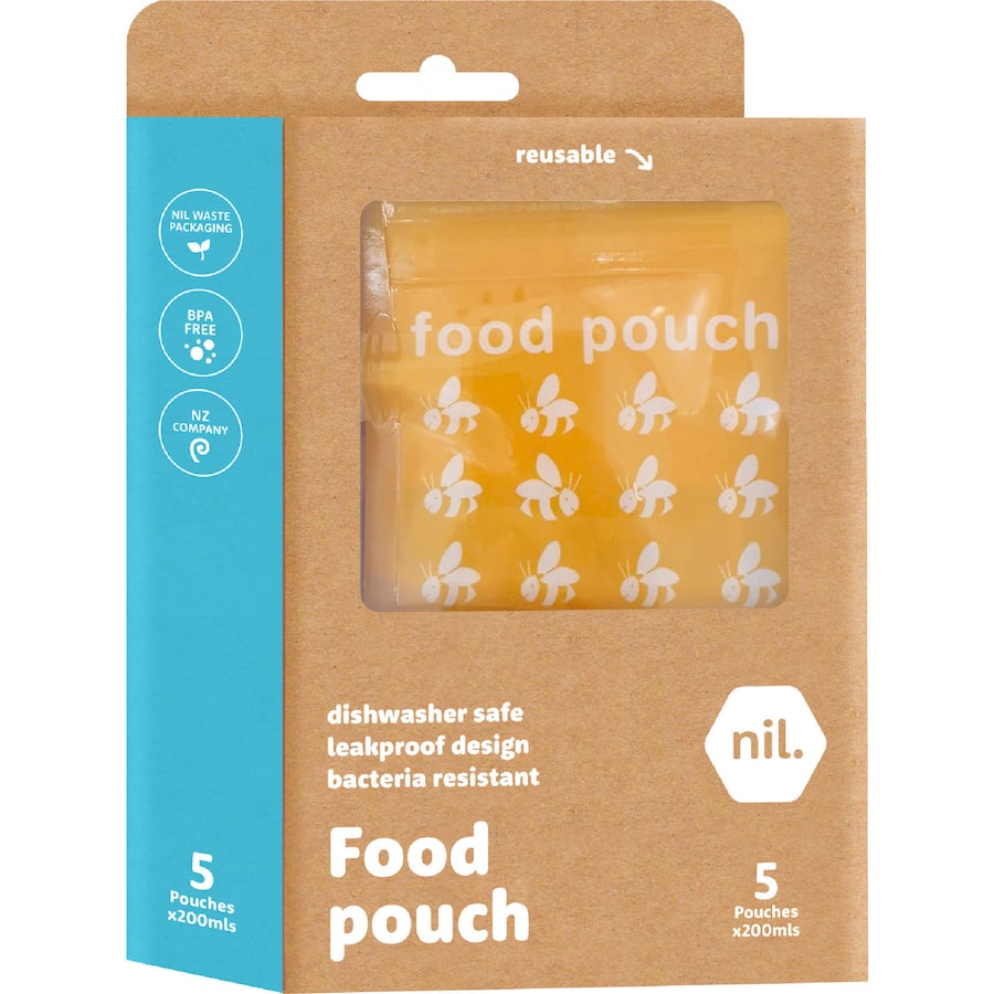 Nil. Baby Food Pouches 5 pack 200mL