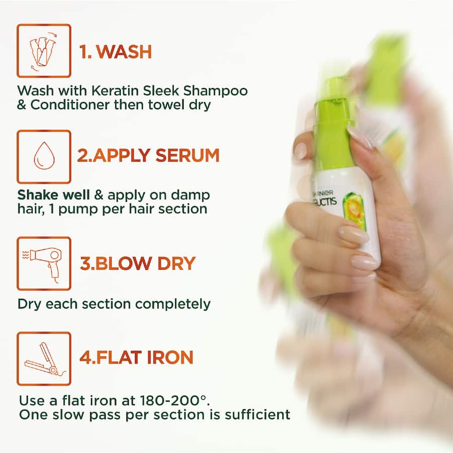 Garnier Fructis Hair Serum Sleek & Stay Heat-activated 50mL