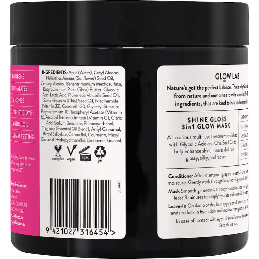 Glow Lab Shine Gloss Glow Mask Watermelon & Lily 390mL