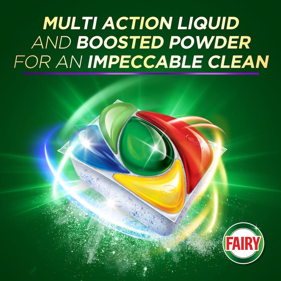Fairy 5 Power Action Dishwasher Capsules Lemon 34pack