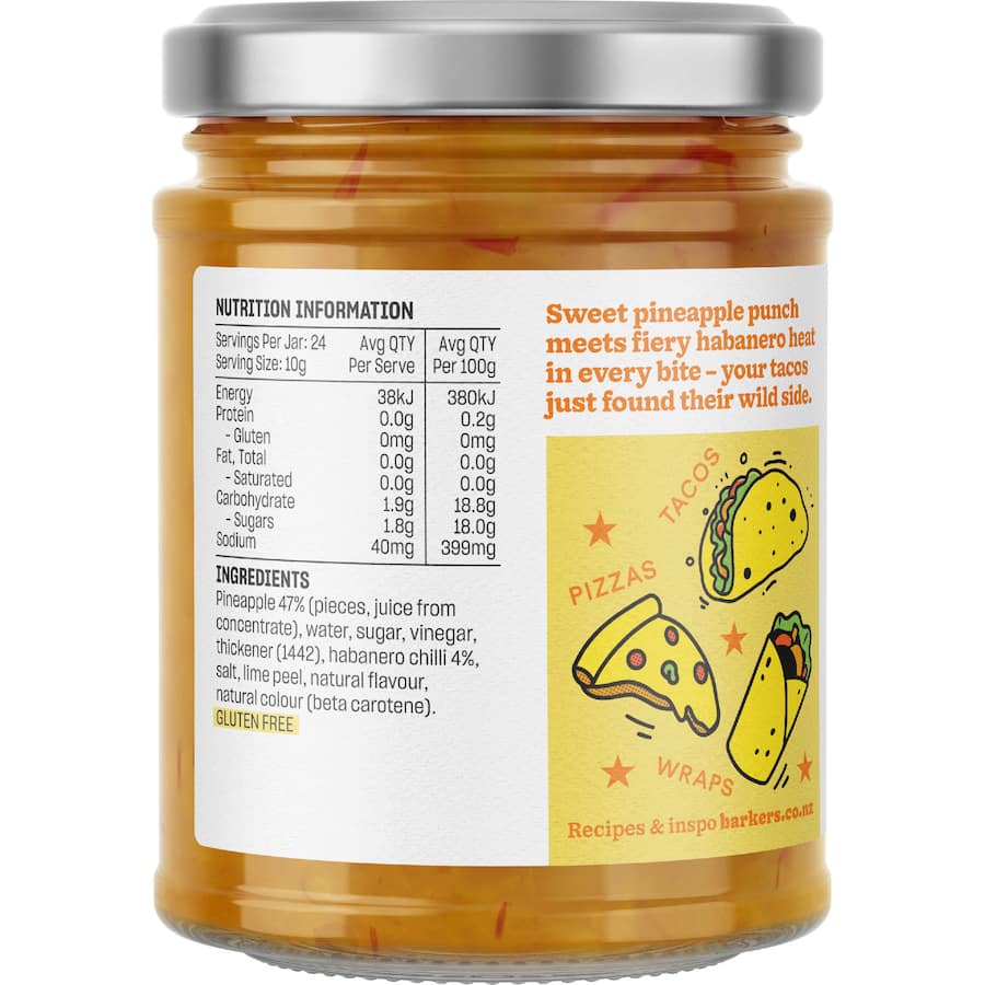 Barkers Taco Relish Pineapple & Habanero 245g
