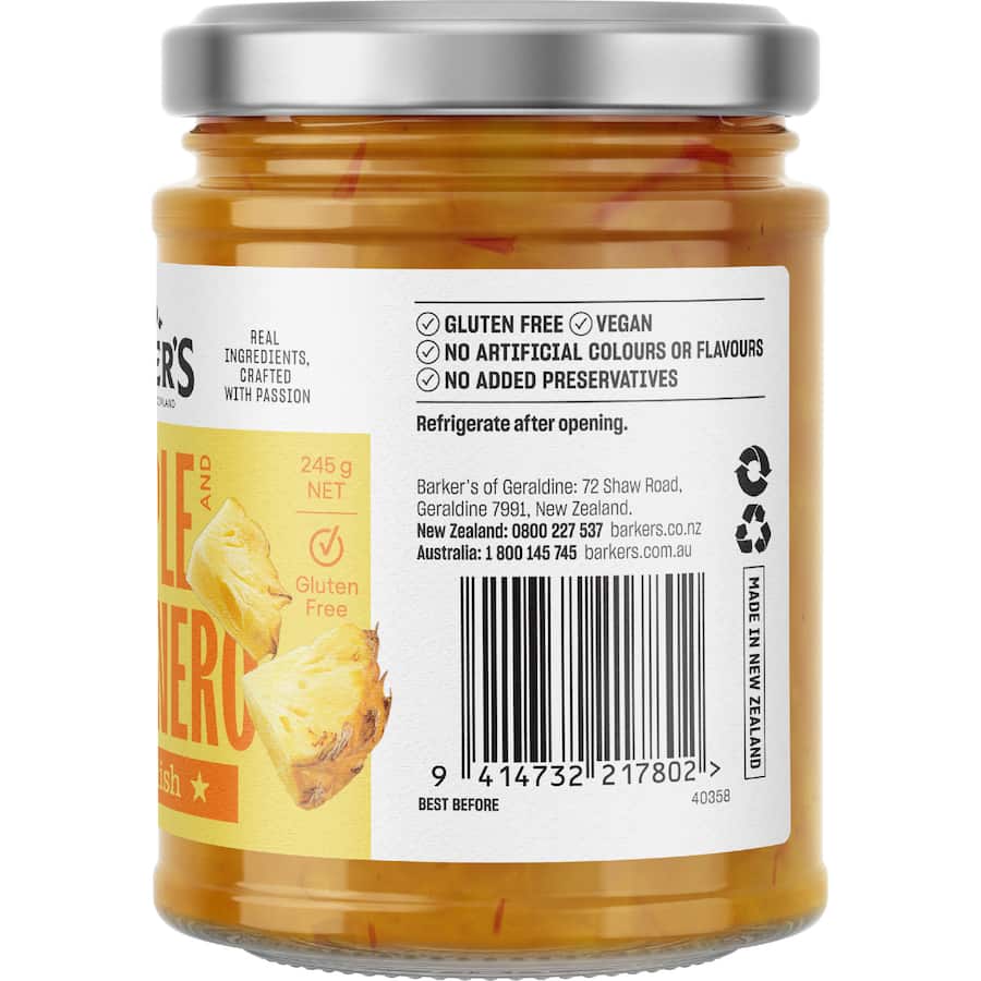 Barkers Taco Relish Pineapple & Habanero 245g