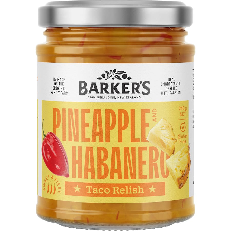 Barkers Taco Relish Pineapple & Habanero 245g