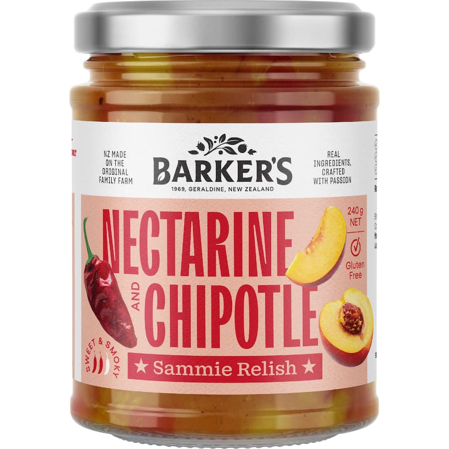 Barkers Sammie Relish Nectarine Chipotle 240g