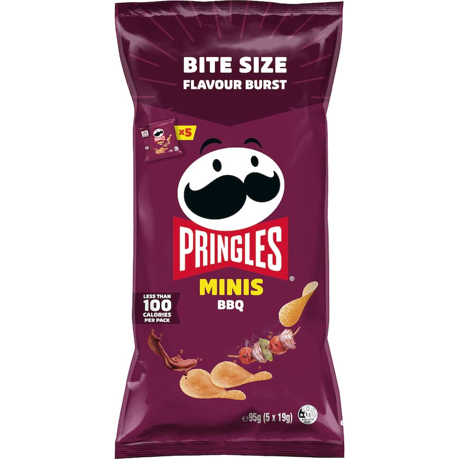 Pringles Crisps Mini Bbq 5 pack 95g