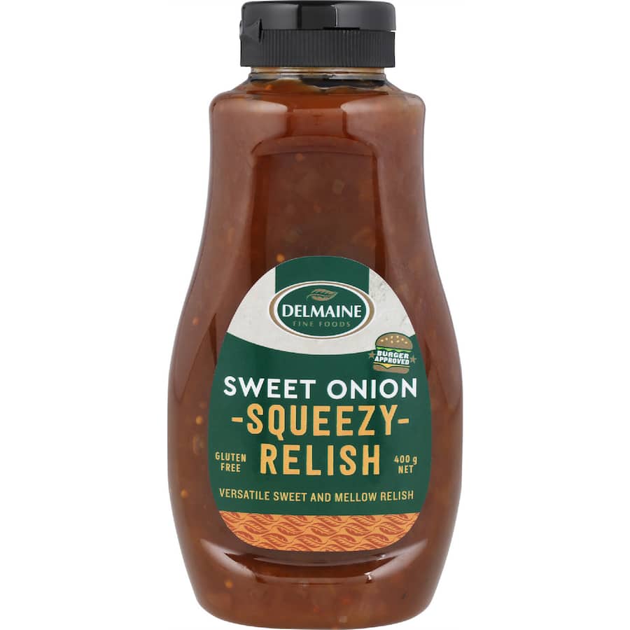 Delmaine Onion Relish Squeezy Caramelised 400g