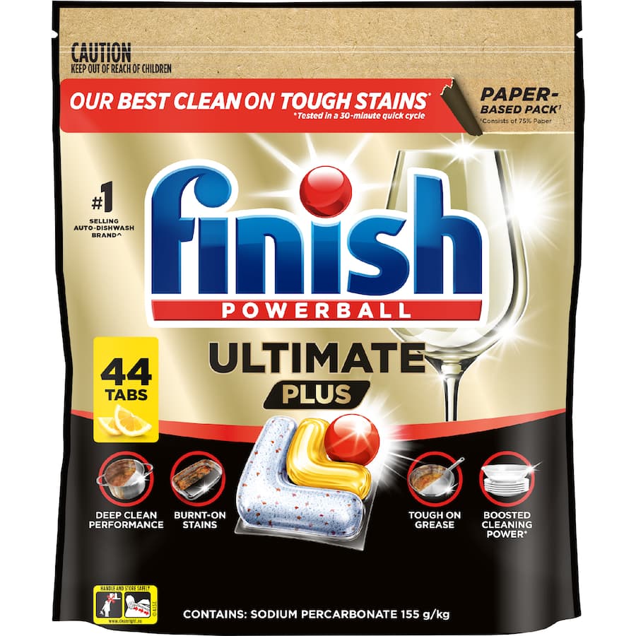Finish Ultimate Plus Dishwasher Tablets Lemon 44pack
