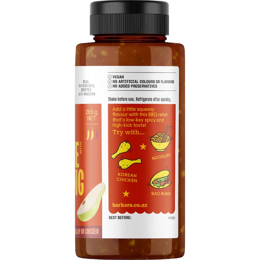 Barkers Korean Bbq & Gochujang Relish 290g