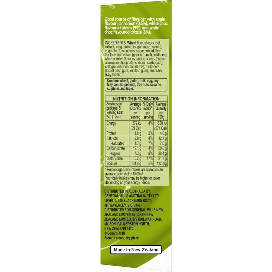 Fibre One Cake Bars Apple Pie 5 pack 120g