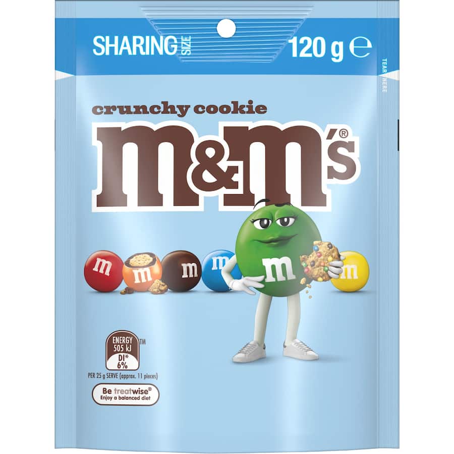 M&ms Crunchy Cookie Pouch 120g