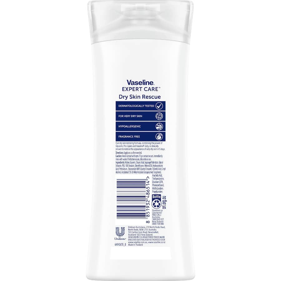 Vaseline Expert Care Body Lotion Dry Skin Rescue 225mL