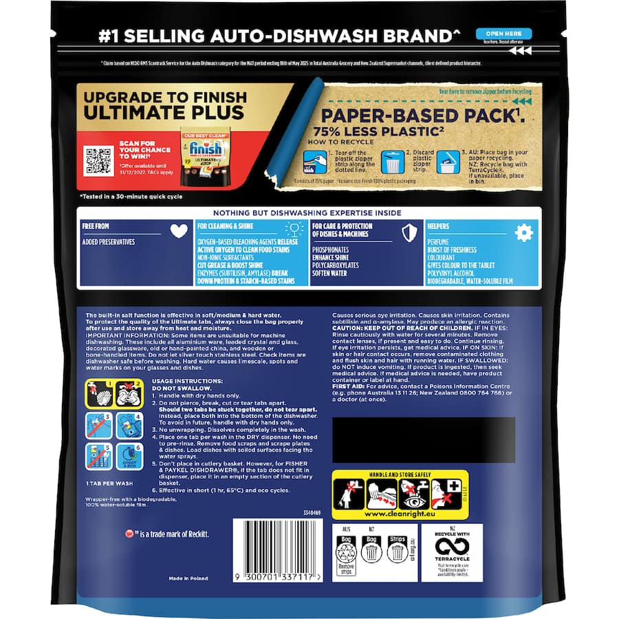 Finish Ultimate Dishwasher Tablets Lemon 56pack