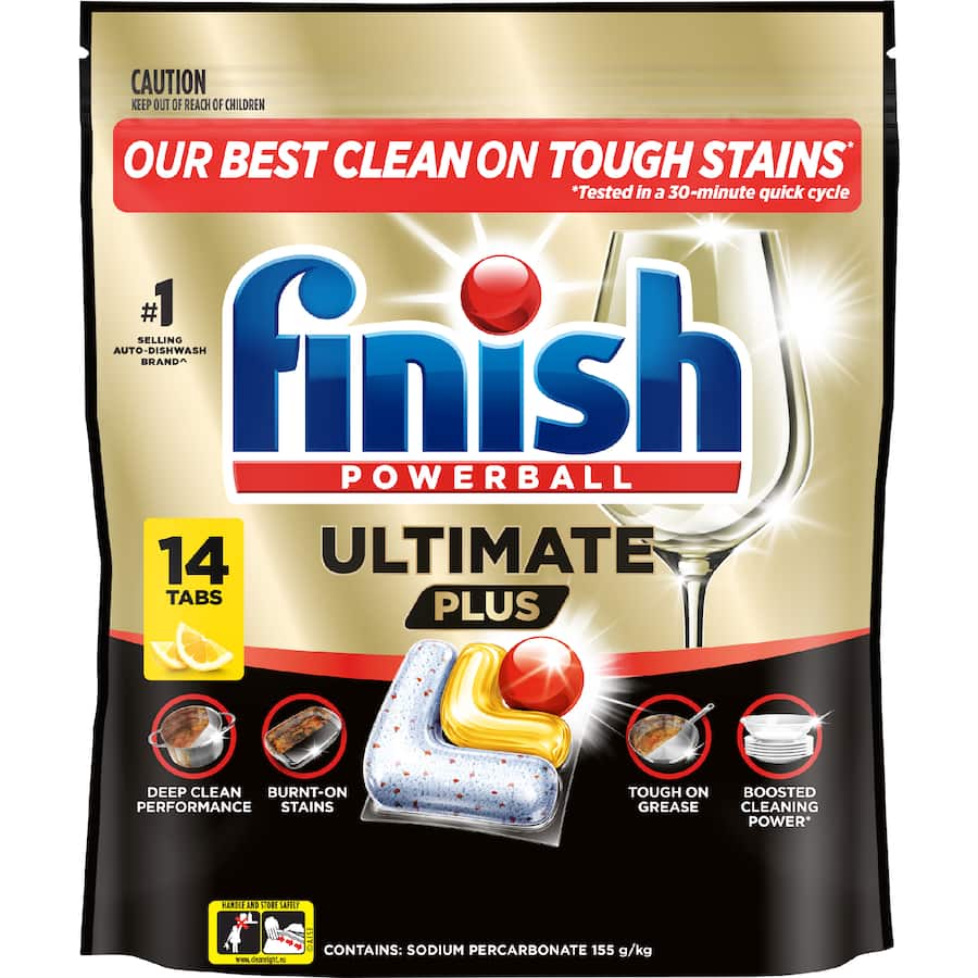 Finish Ultimate Plus Dishwasher Tablets Lemon 14pack