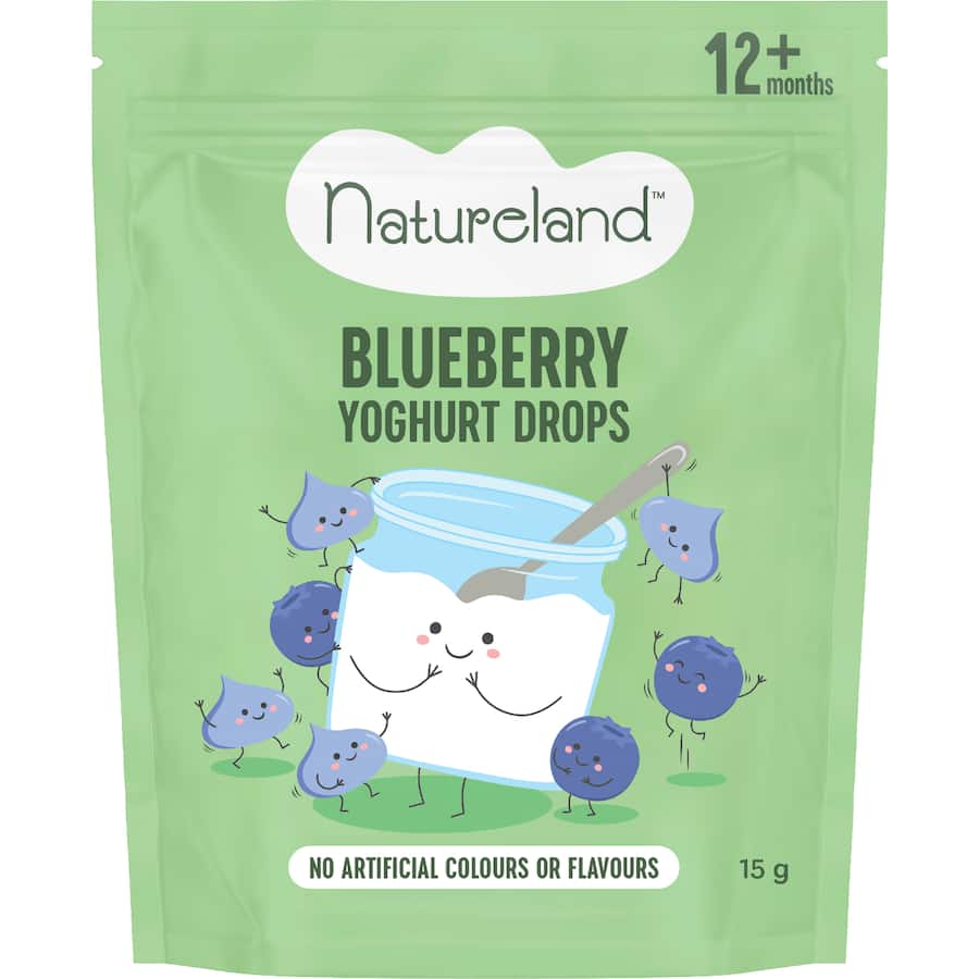 Natureland Baby Snacks Yoghurt Drops Blueberry 15g