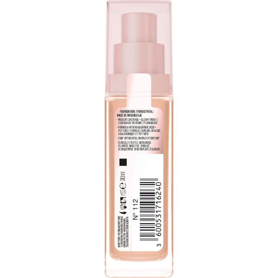 Maybelline Lifter Plump & Glow Foundation 112 30mL