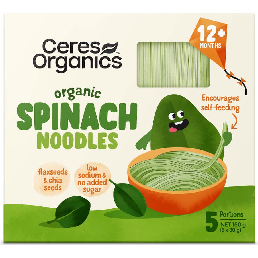 Ceres Organics Baby Food Noodles Spinach 150g
