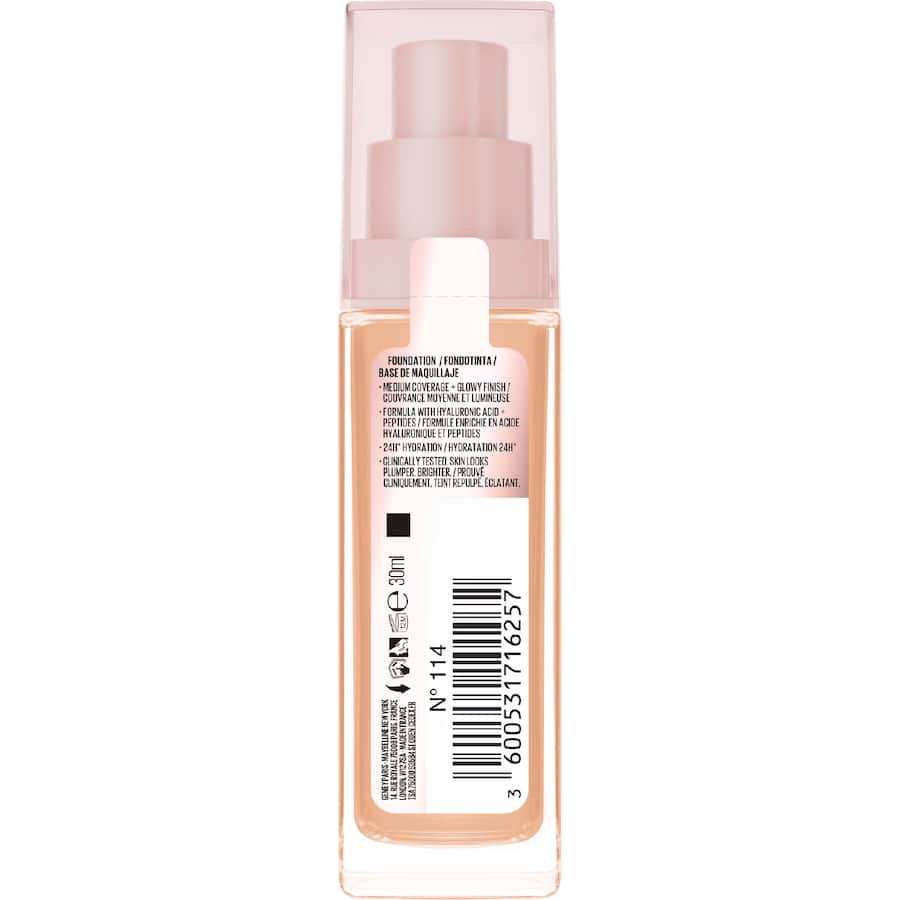 Maybelline Lifter Plump & Glow Foundation 114 30mL