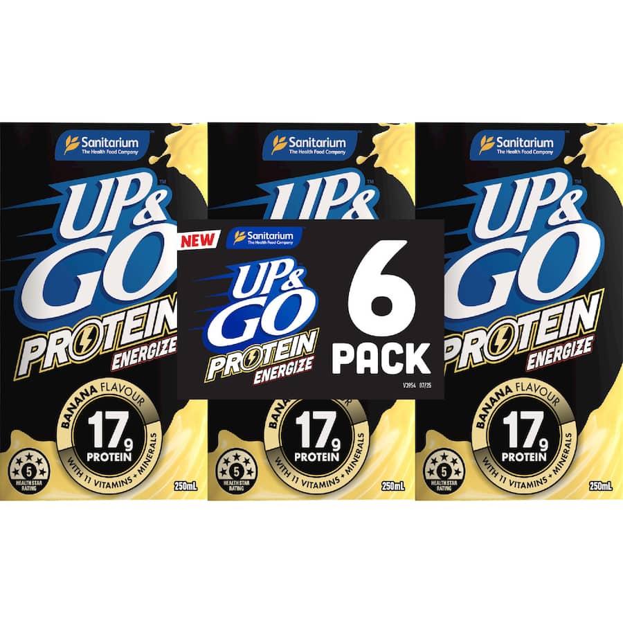 Sanitarium Up&go Liquid Breakfast Protein Energize Banana 250mL x 6pack