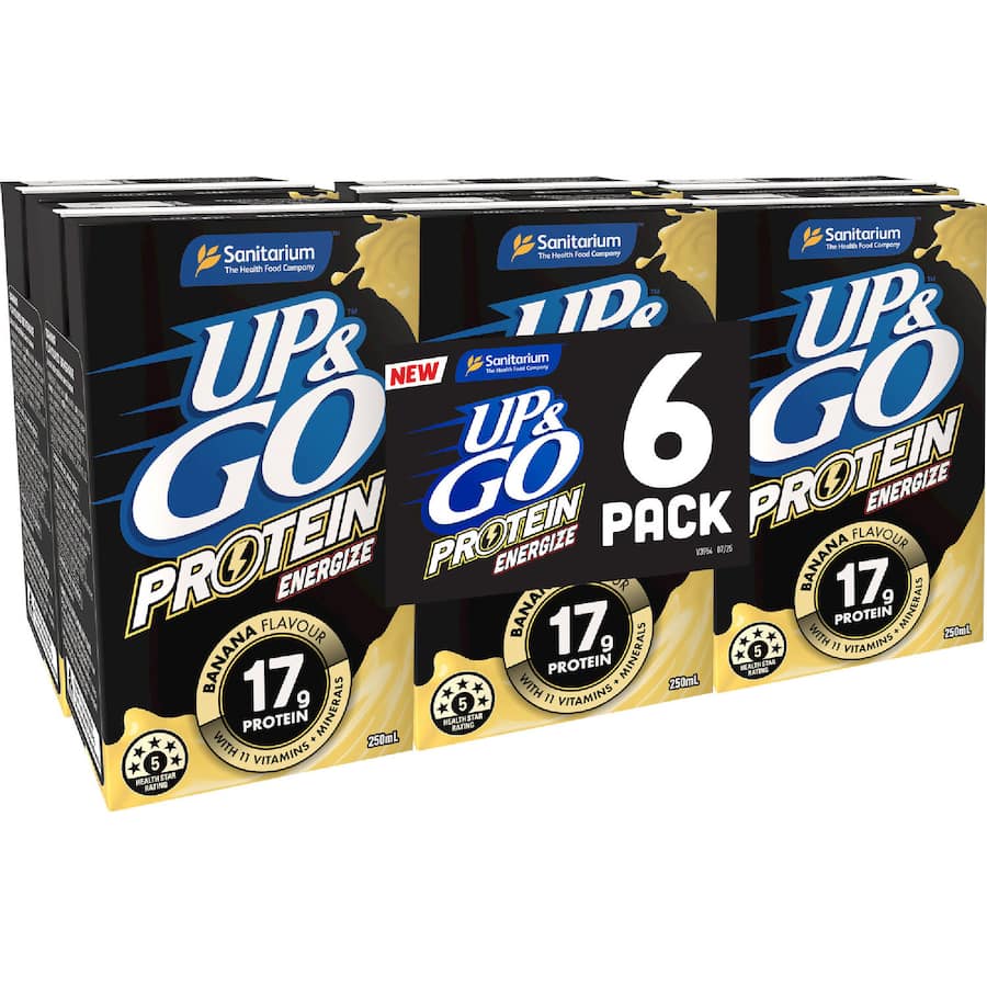 Sanitarium Up&go Liquid Breakfast Protein Energize Banana 250mL x 6pack