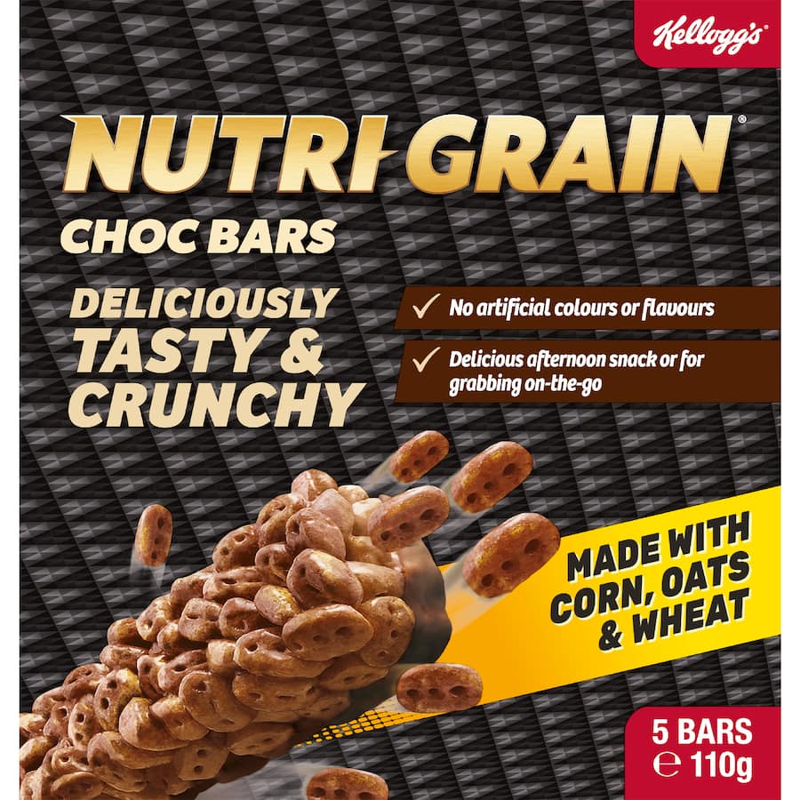 Kelloggs Cereal Bars Nutri Grain Chocolate Malt 110g
