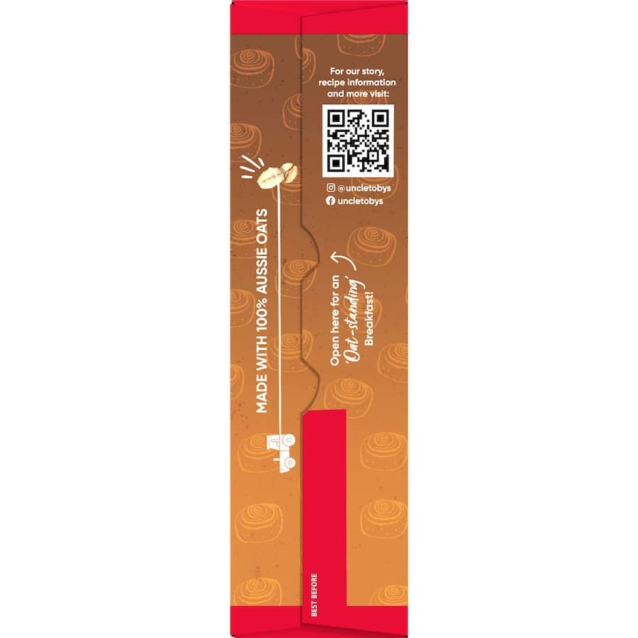 Uncle Tobys Oats Protein Quick Sachets Cinnamon Scroll 8 pack 280g
