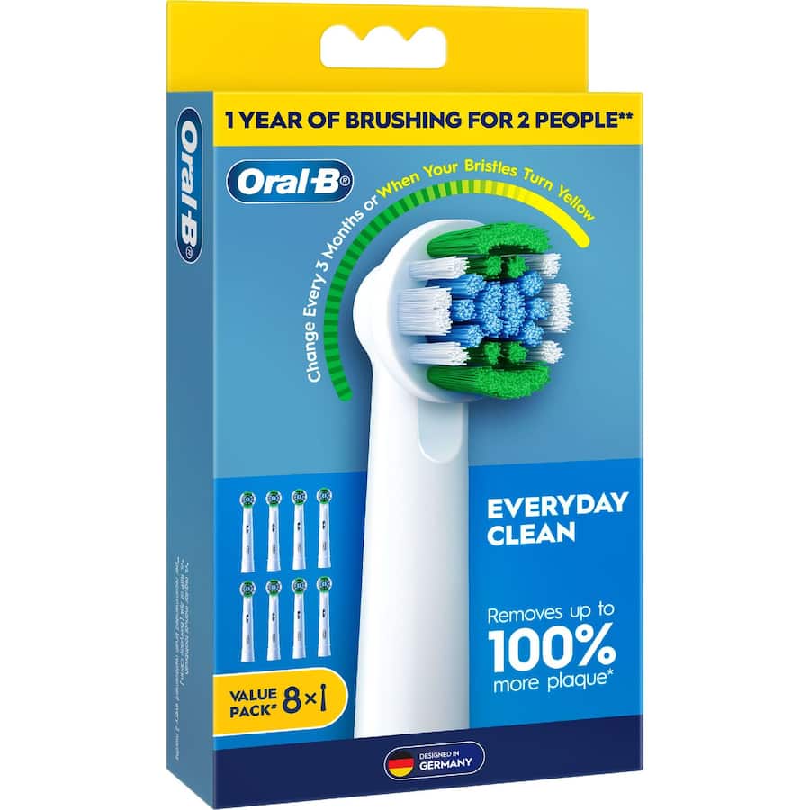 Oral B Replacement Brush Heads Everyday Clean 8pack
