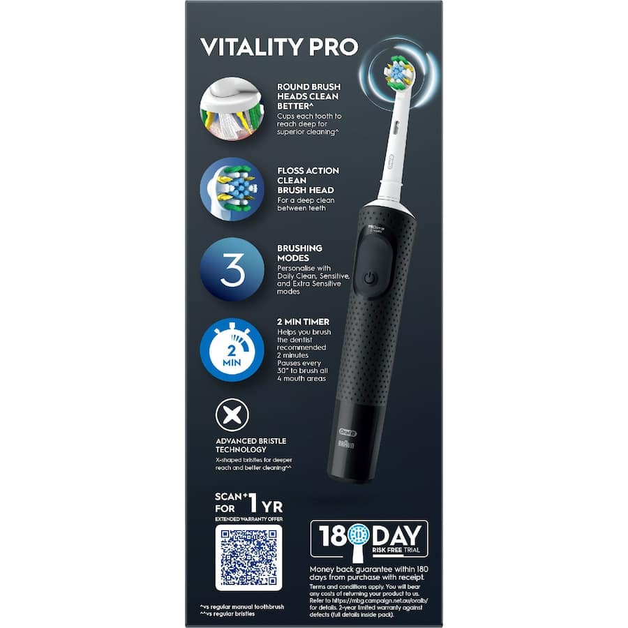 Oral B Vitality Pro Electric Toothbrush Pro Clean Black
